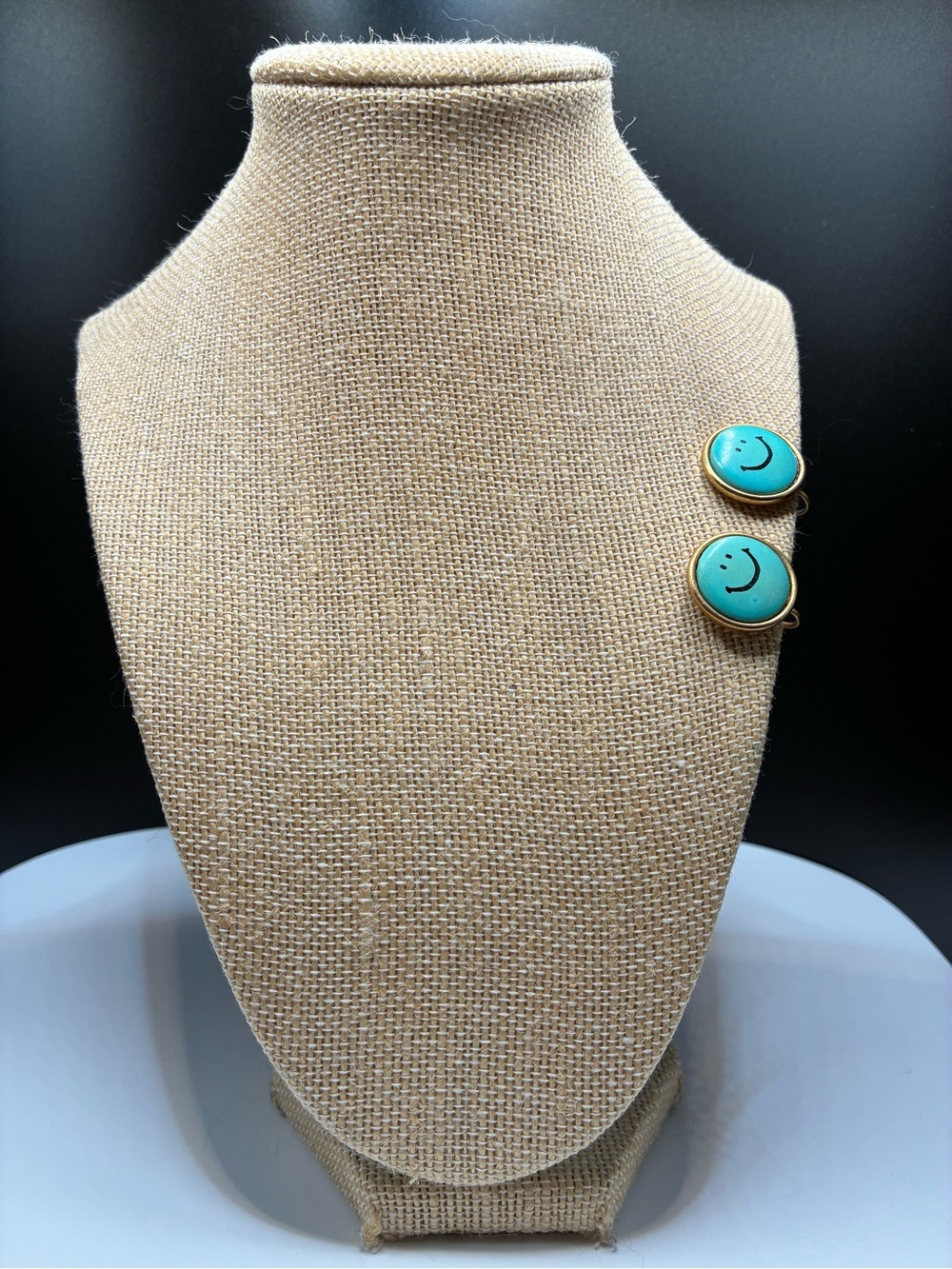 Vintage Turquoise Smile 😊 Clip-On Earrings - Unbranded we